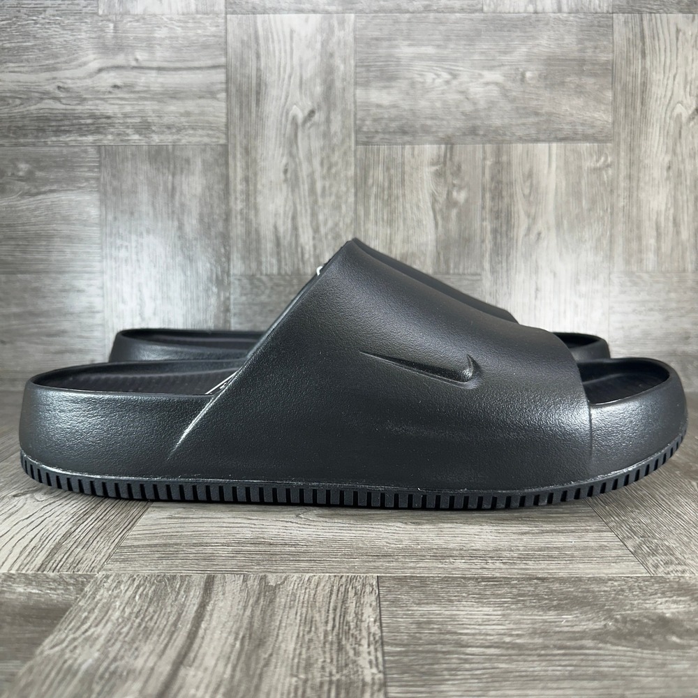 Nike Calm Slide Mens 17 Black Minimalist Foam Comfort NEW FD4116-001